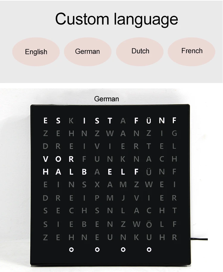 light up electronic word clock light up electronic word clock
