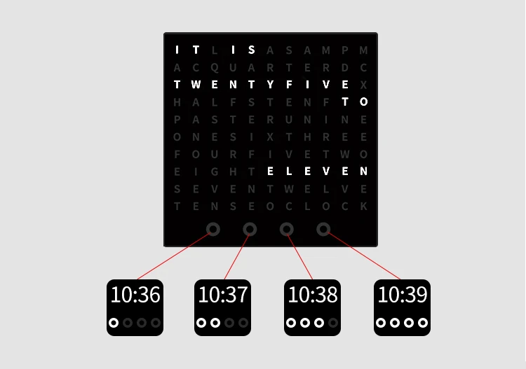 WORD CLOCK ENGLISH WORD CLOCK ENGLISH