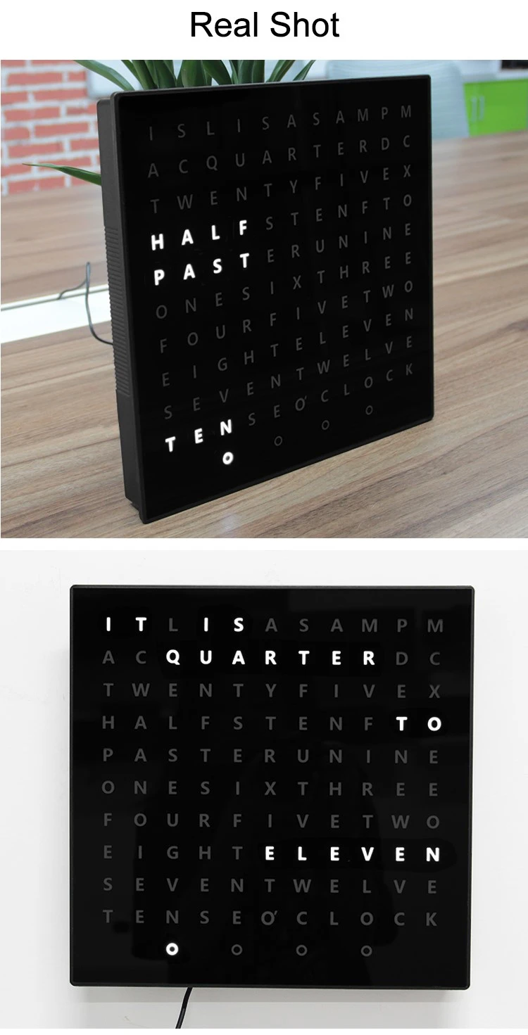 WORD CLOCK WALL MOUNTED WORD CLOCK WALL MOUNTED