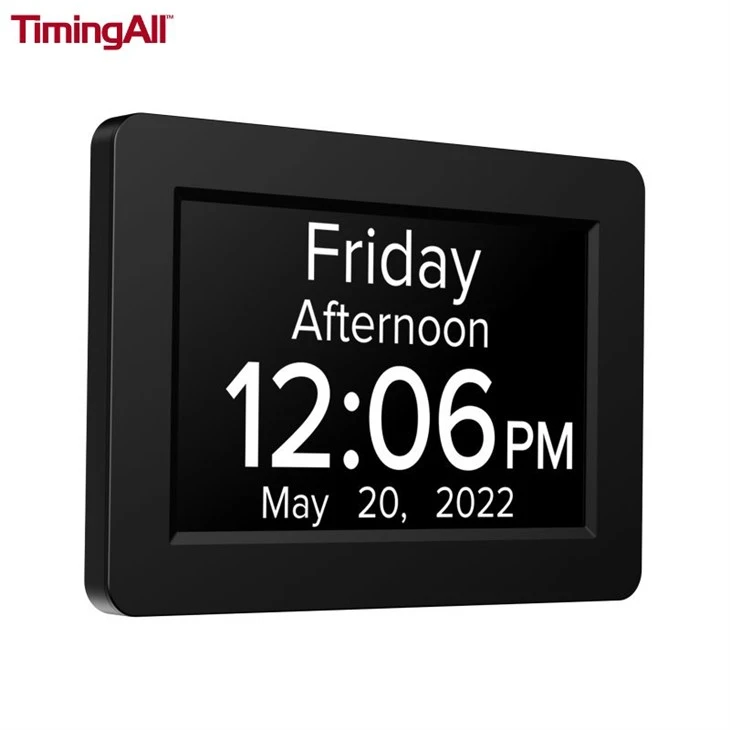 Reloj calendario de mesa para demencia con pantalla de 8 pulgadas